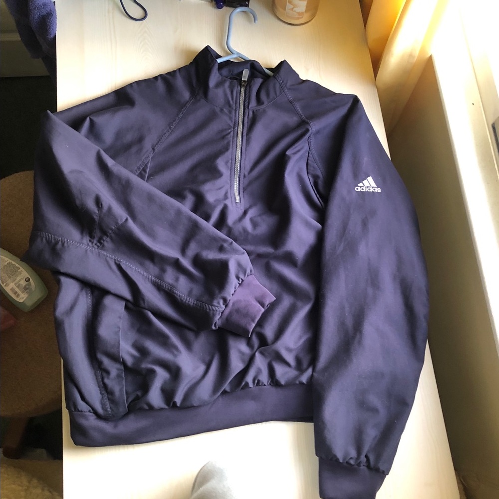 Vintage Navy Blue Adidas Windbreaker